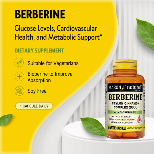 Mason Natural Berberine Ceylon Cinnamon Complex