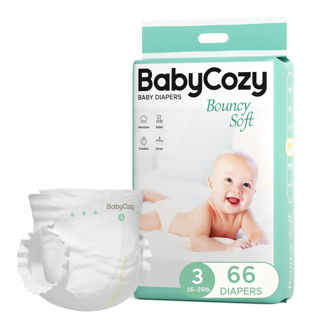 Momcozy Babycozy Baby Diapers Size 3 Small Pack 66 Pieces