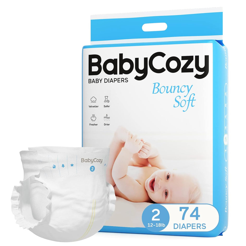 Momcozy Babycozy Baby Diapers Size 2 Small Pack 74 Pieces