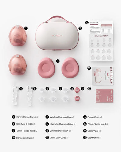 Momcozy Air 1 Ultra Slim Breast Double Pump