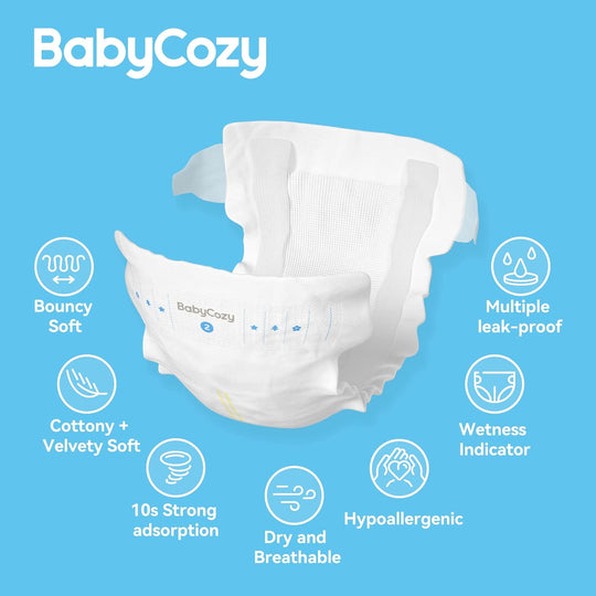 Momcozy Babycozy Baby Diapers Size 2 Small Pack-74 Pieces