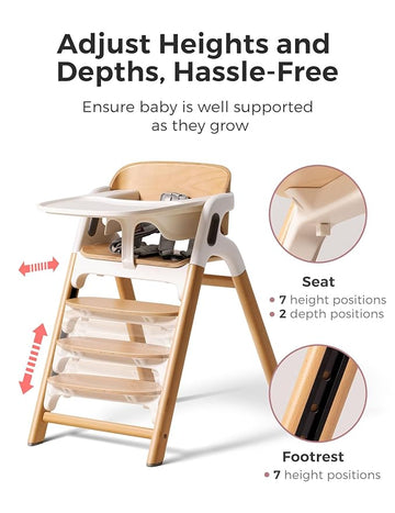 Momcozy DinerPal Wooden High Chair for Babies