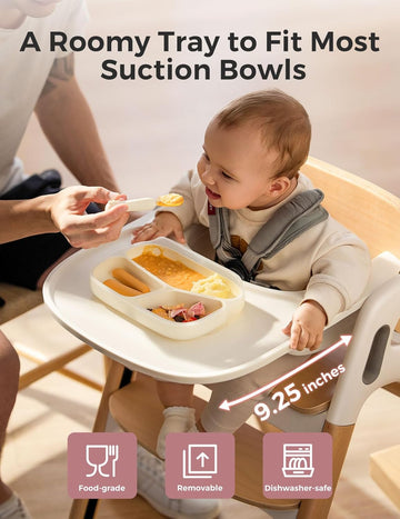 Momcozy DinerPal Wooden High Chair for Babies