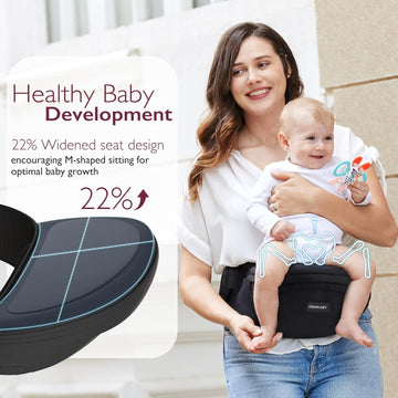 Momcozy Hip Seat Baby Carrier - Black