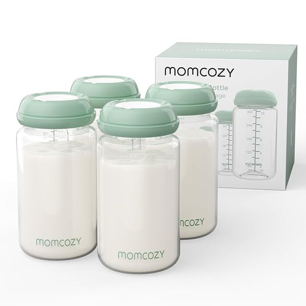 Momcozy Natural Baby Bottle, 10oz Wide-Neck Breast Milk Container