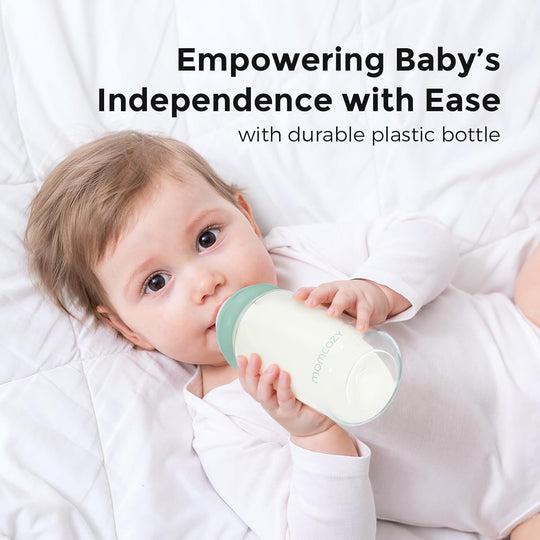 Momcozy Natural Baby Bottle, 10oz Wide-Neck Breast Milk Container