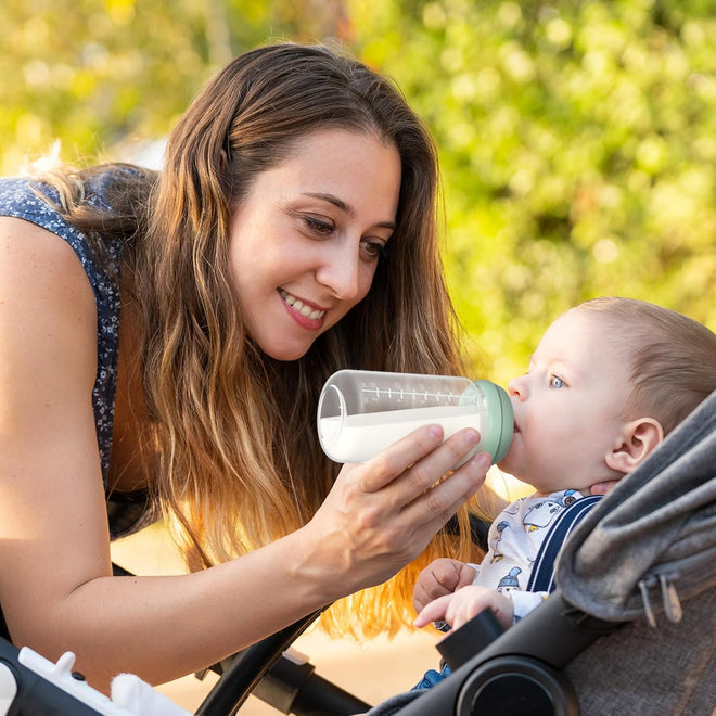 Momcozy Natural Baby Bottle, 10oz Wide-Neck Breast Milk Container