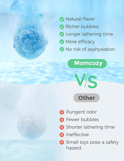 Momcozy Natural Essential Oil Bath Bombs with 7 Cute Animal Shapes (14 Pcs)