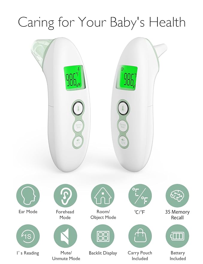 Momcozy Non-Contact Forehead and Ear Thermometer