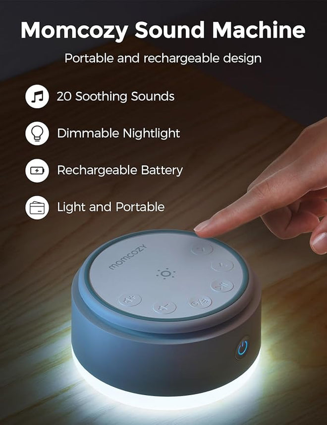 Momcozy Portable Baby Sound Machine - Long Battery Life