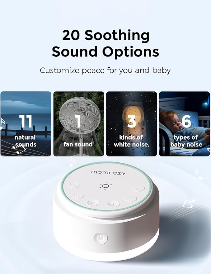 Momcozy Portable Baby Sound Machine - Long Battery Life