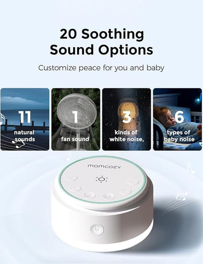 Momcozy Portable Baby Sound Machine - Long Battery Life