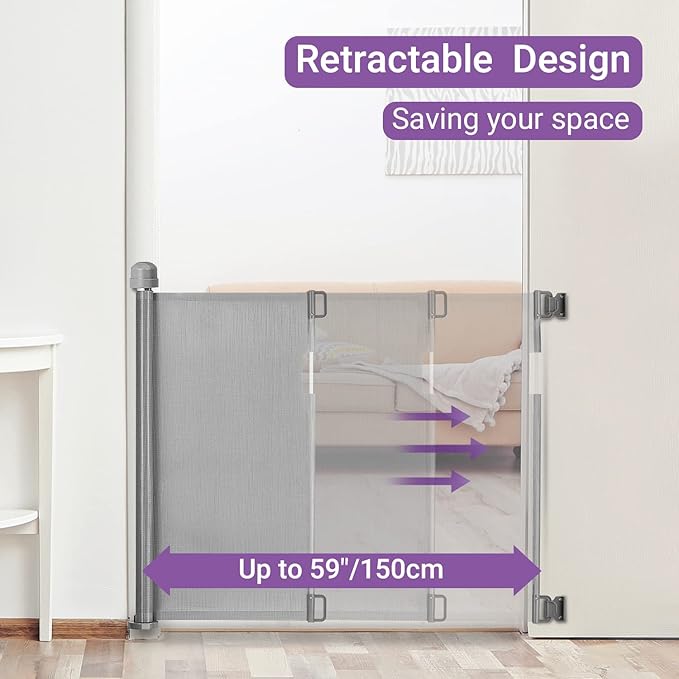 Momcozy Retractable Baby Gate 140 cm