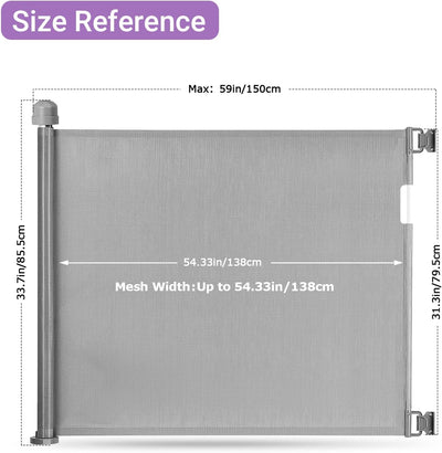 Momcozy Retractable Baby Gate 140 cm