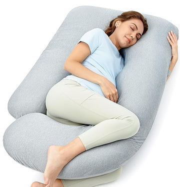 Momcozy U Shaped Cooling Fabric Pregnancy Pillow