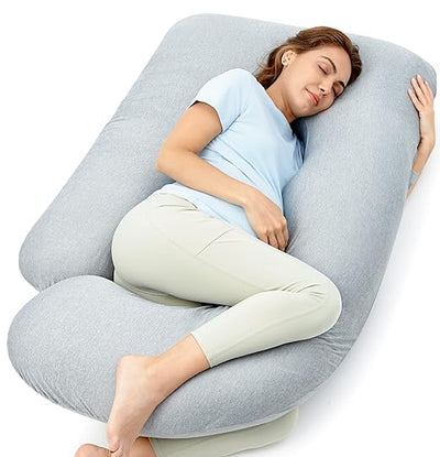 Momcozy U Shaped Cooling Fabric Pregnancy Pillow