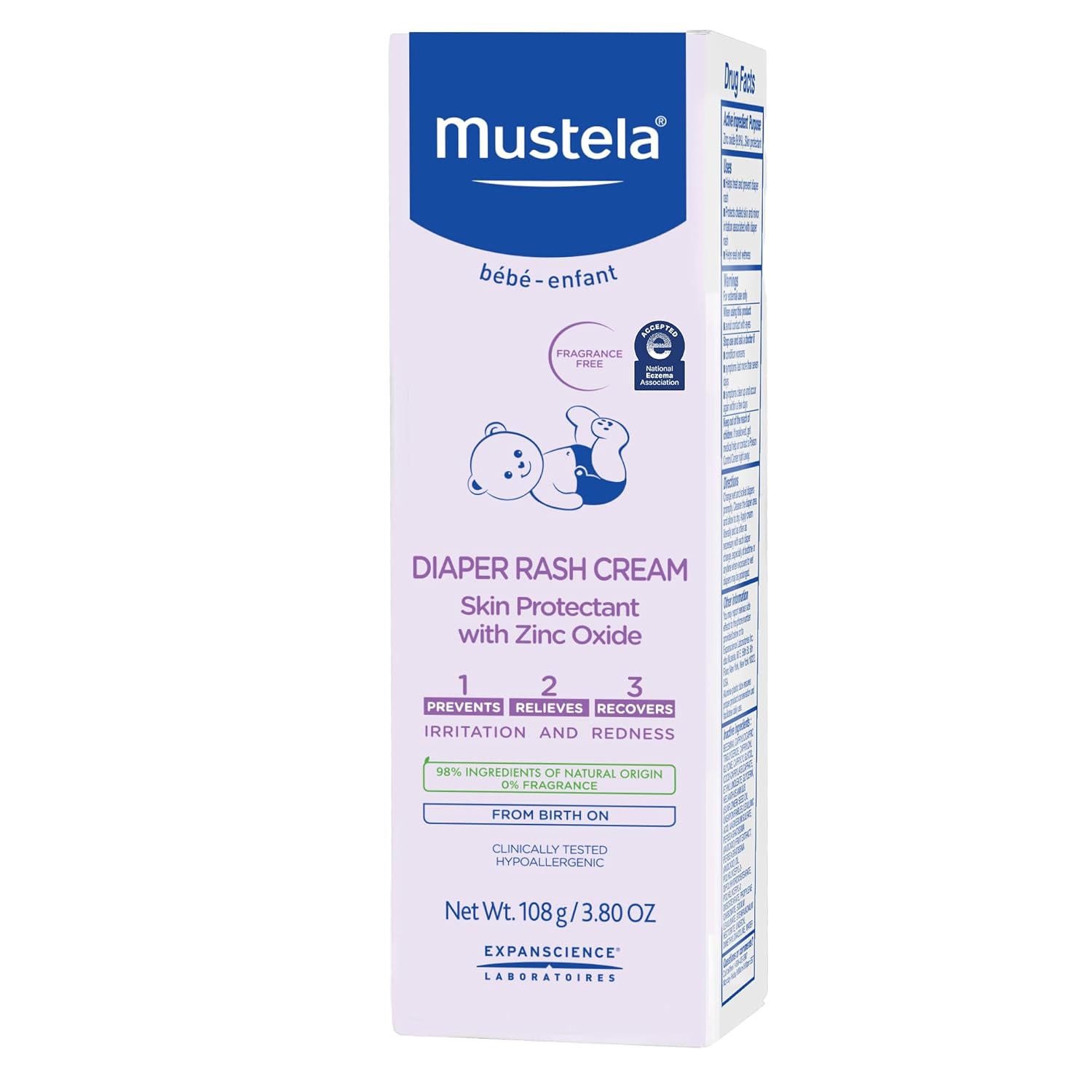 Mustela 123 Diaper Cream: Protect, Soothe, Repair Baby's Skin