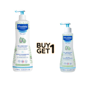 Mustela Gel Lavant 750ml Buy 1 Get 1 Eau Nettoyante 300ml Free