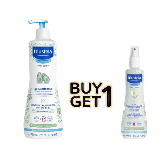 Mustela Gel Lavant 750ml Buy 1 Get 1 Eau Rafraichissante-200ml-For Free