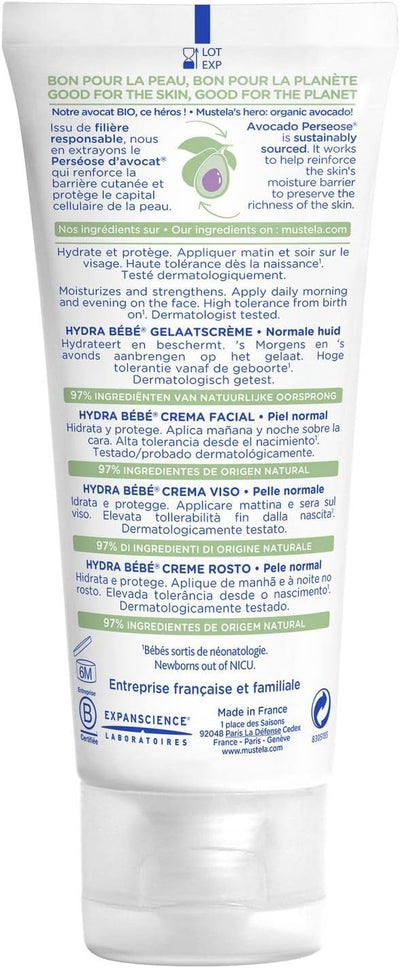 Mustela Hydra Bebe Facial Cream with Avocado (40 ml)