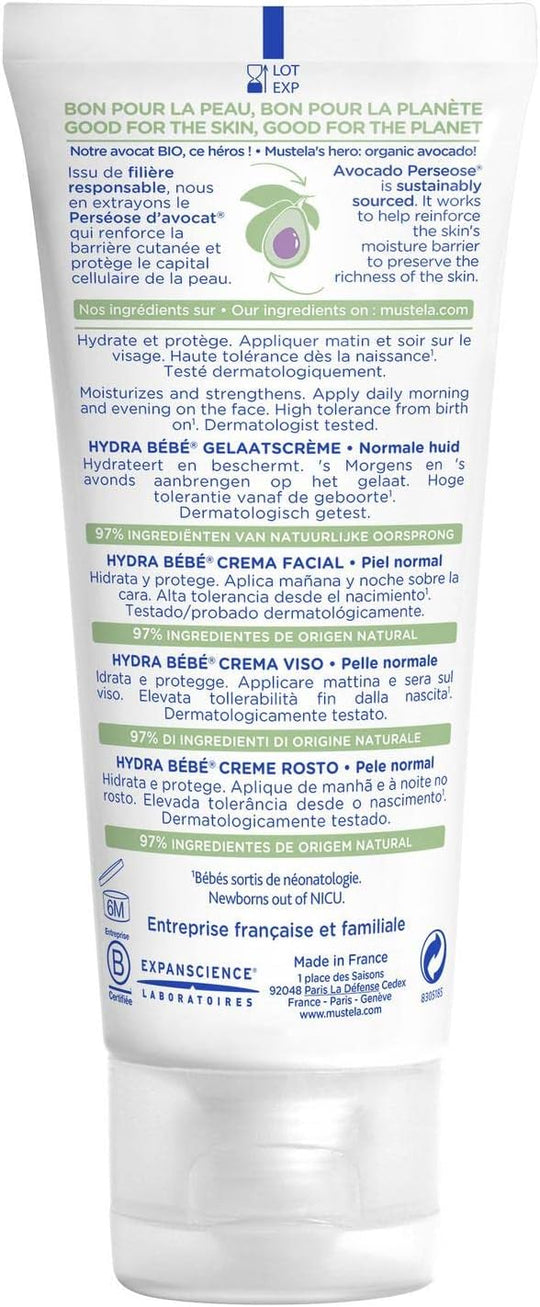 Mustela Hydra Bebe Facial Cream with Avocado (40 ml)
