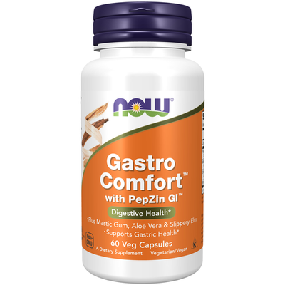 Now Gastro Comfort With Pepzin 60 Capsules