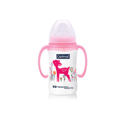 Optimal Wide Neck Feeding Bottle With Handle 240ml