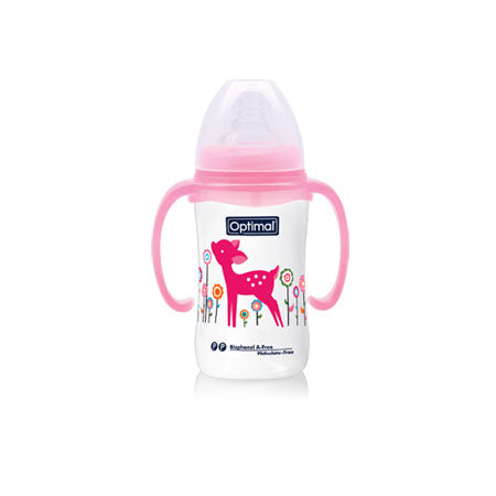 Optimal Wide Neck Feeding Bottle With Handle 240ml