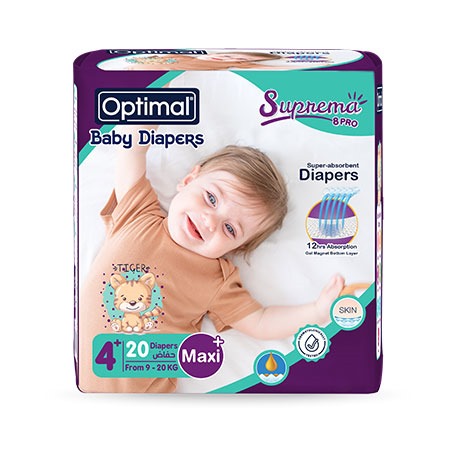 Optimal Diapers No.4+ Maxi Plus (9-20KG)