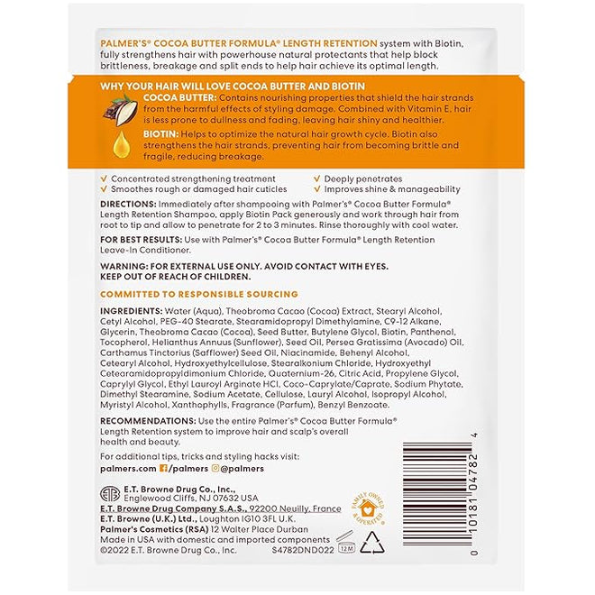 Palmer's Cocoa Butter & Biotin Length Retention Biotin Pack