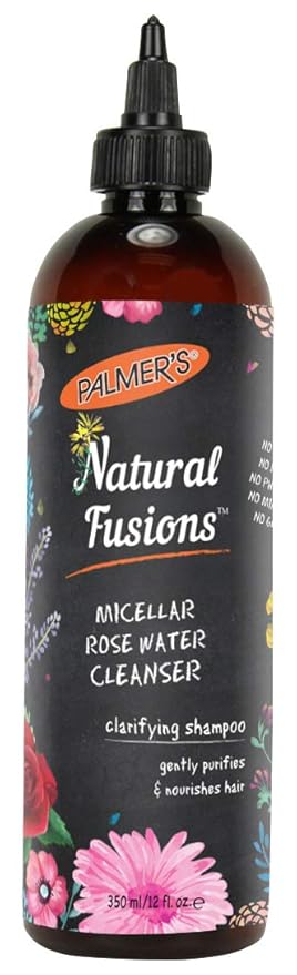 Palmer's Natural Fusions Micellar Rose Water Cleanser for Hair Clarifying Shampoo