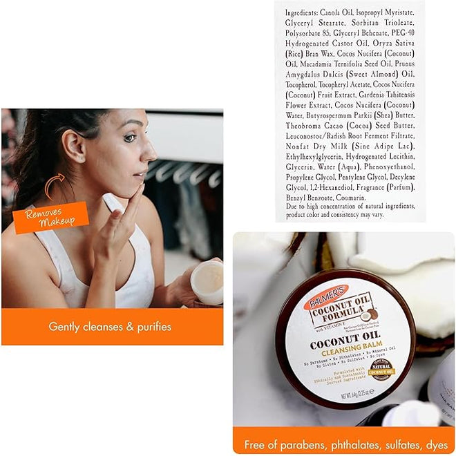 Palmers Coconut Oil Formula Coconut Monoi Cleansing Balm