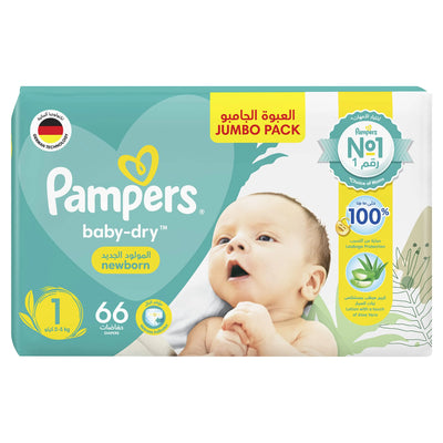 Pampers Rash Protection Size 1 (2-5kg) 66 Diapers