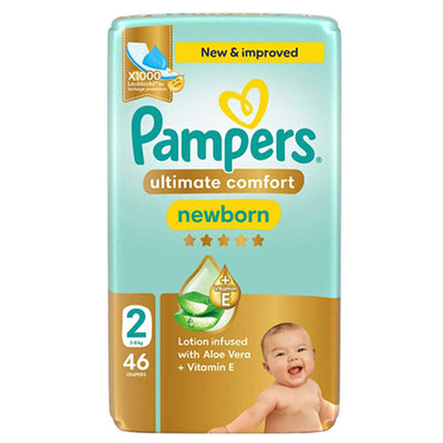 Pampers Ultimate Comfort Size 2 (3-8Kg) 46 Diapers