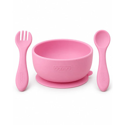 Optimal Non-slip Silicone Baby Feeding Bowl Set (4m+)
