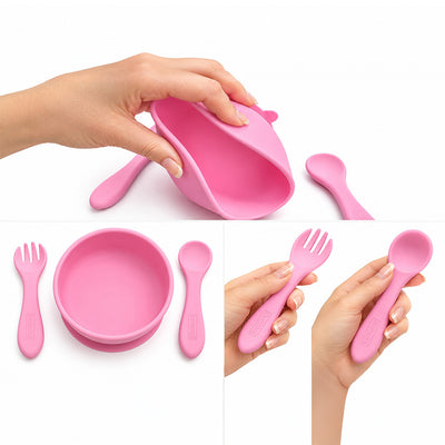 Optimal Non-slip Silicone Baby Feeding Bowl Set (4m+)