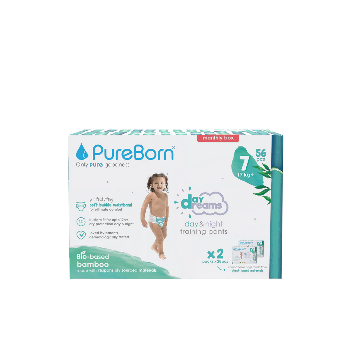 PureBorn DayDream Diapers Size 7 ( 17kg) | Free Delivery in Lebanon