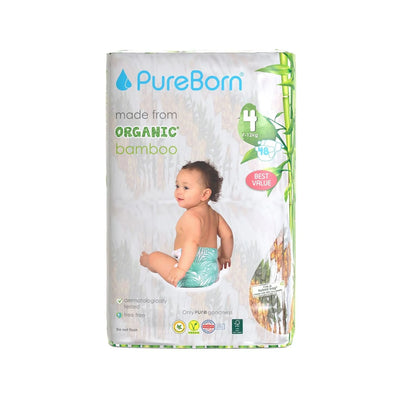 PureBorn Diapers Size 4 (7-12 kg)