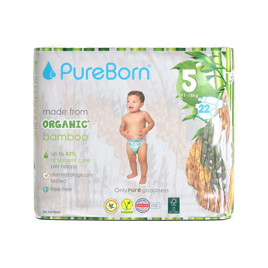 PureBorn Diapers Size 5 (11-18 kg)