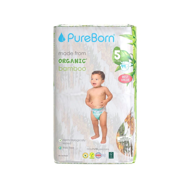 PureBorn Diapers Size 5 (11-18 kg)