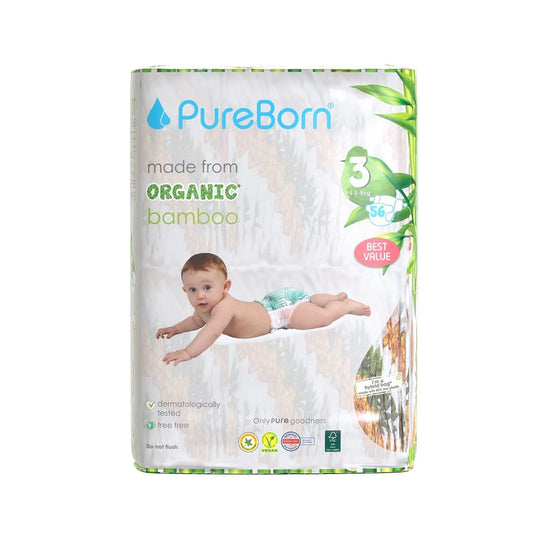 Pureborn Diapers Size 3 (5.5-8kg)