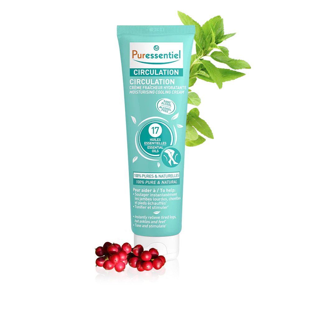 Puressentiel Circulation Moisturizing Freshness Cream with 17 Essential Oils