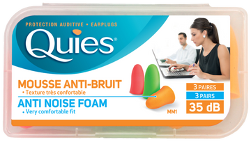 Quies Anti-Noise Foam Fluo EarPlugs (Adult)