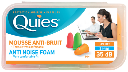Quies Anti-Noise Foam Fluo EarPlugs (Adult)