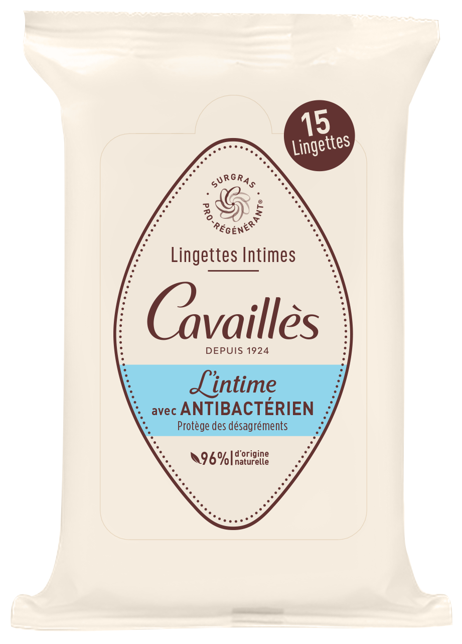 Roge Cavailles Intime Lingettes Avec Antibacterien  15 Lingettes