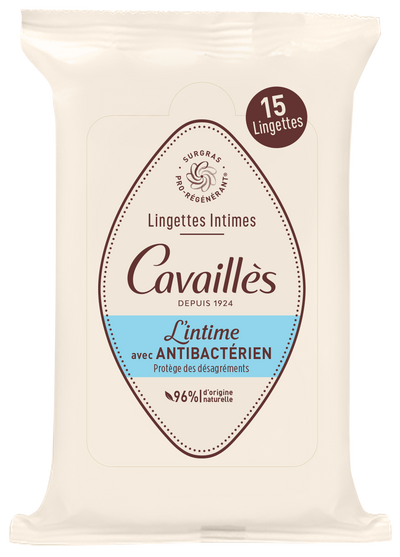 Roge Cavailles Intime Lingettes Avec Antibacterien  15 Lingettes