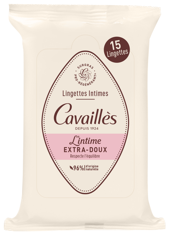 Roge Cavailles Intime Lingettes Extra - Douces X15