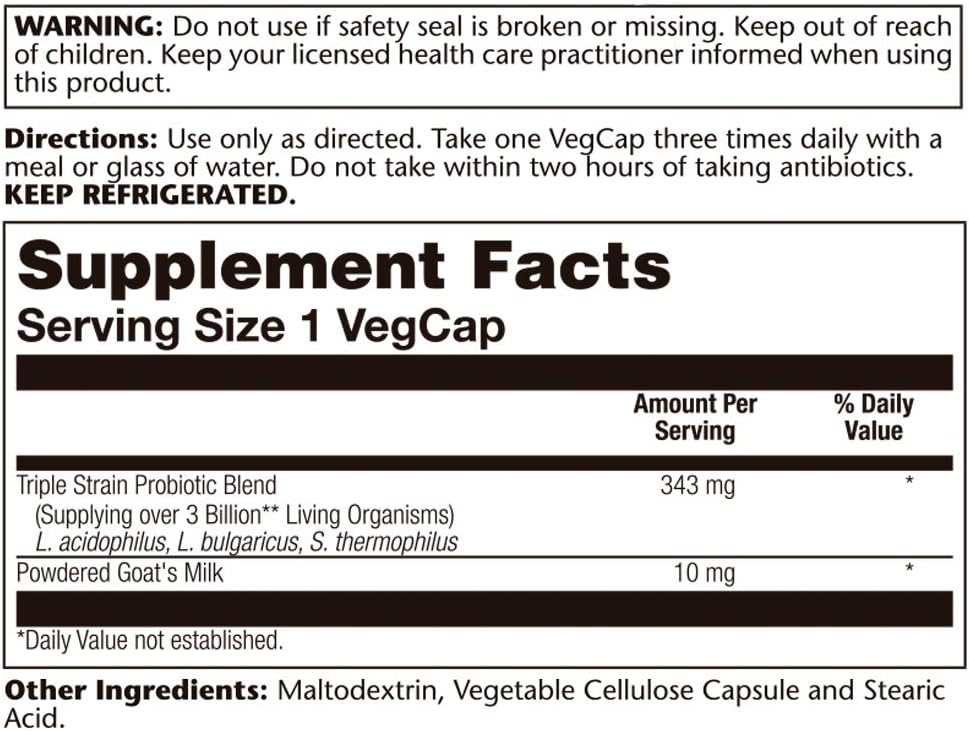 Solaray Acidophilus plus Goat's Milk