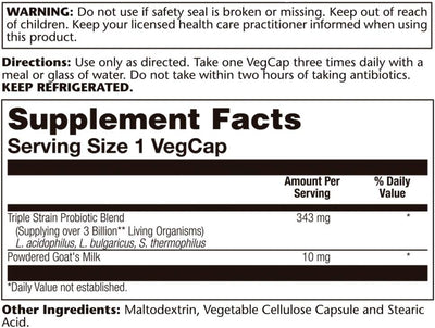 Solaray Acidophilus plus Goat's Milk