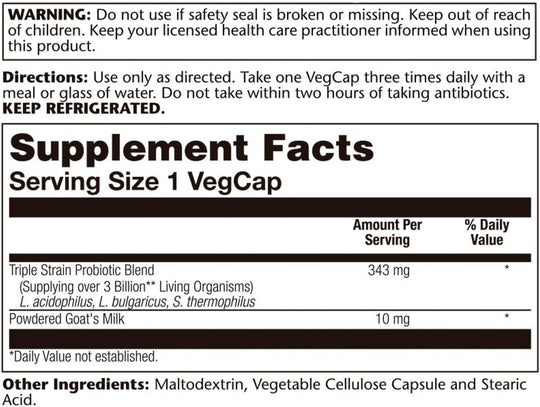 Solaray Acidophilus plus Goat's Milk